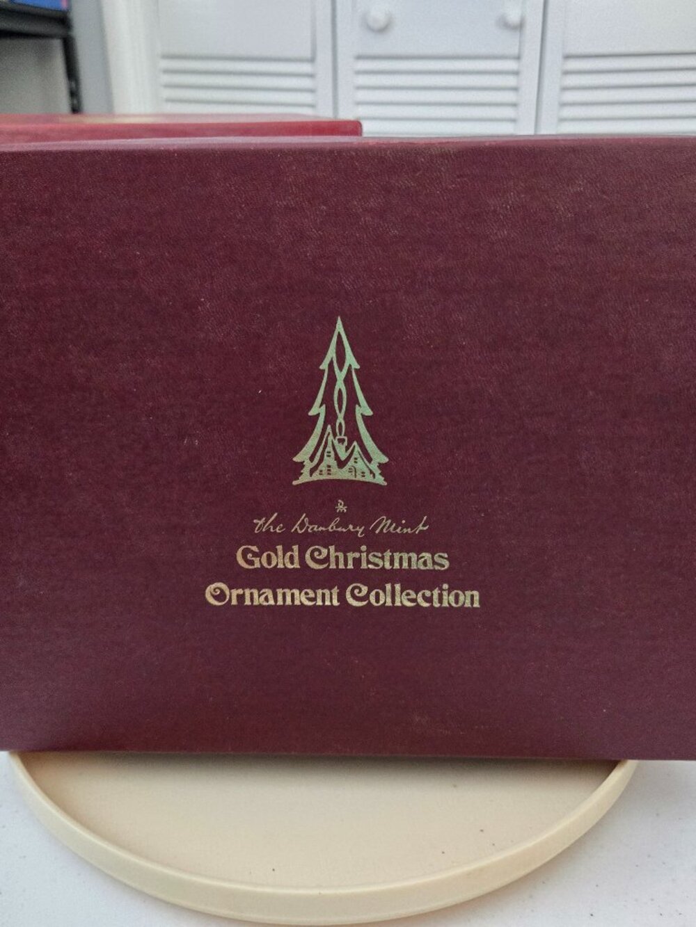 Danbury Mint Gold Christmas 12 Ornament Collection EMPTY Storage Box Tree